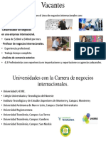 Vacantes y Universidades de NI