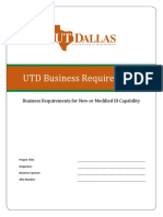 UTD Business Requirements Template v1.0