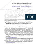 Aquisição Da Linguagem Escrita e Intervenções Pedagógicas PDF