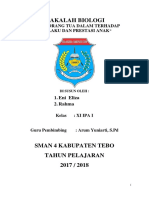 Karya Ilmiah Peranan Orang Tua Terhadap Perilaku Dan Prestasi Anak