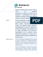 Plano de Ensino Introdução À Engenharia