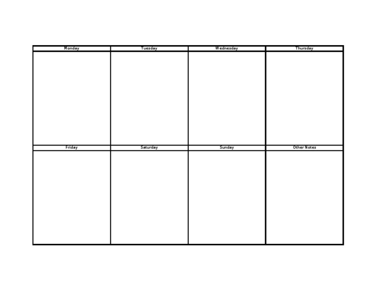 Weekly Schedule Overview | PDF