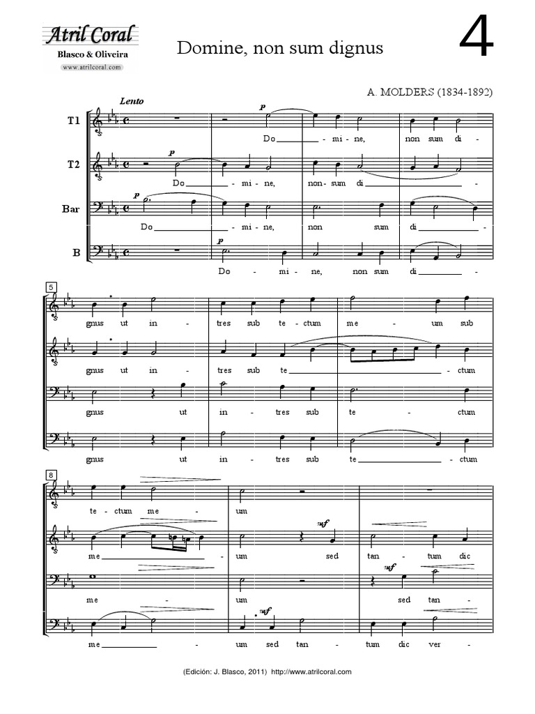 Domine Non Sum Dignus Graves PDF
