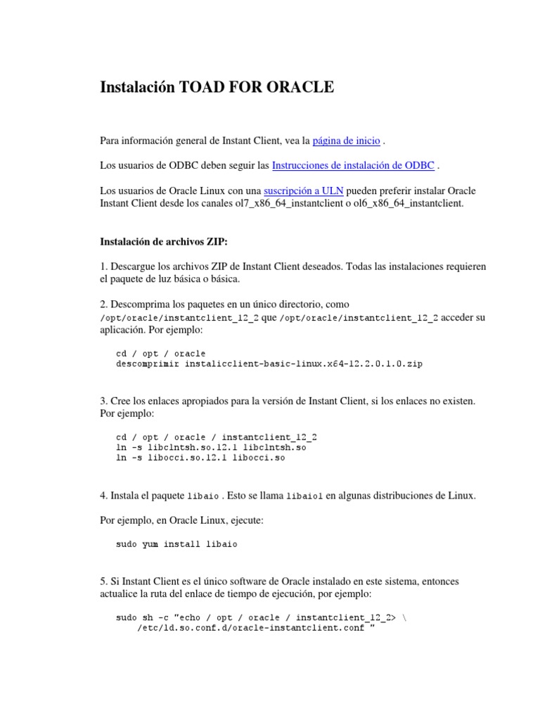 Instalación Toad For Oracle | PDF | Oracle Corporation | Directorio ...