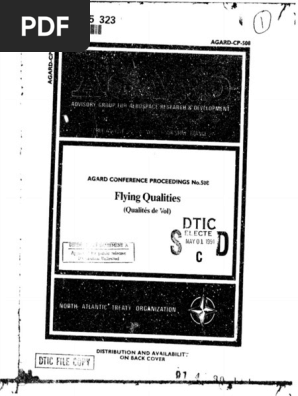 Agard Cp 508 Flying Qualities Pdf Airplane Flight