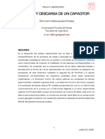 Carga y Descarga de Un Capacitor Informe de Laboratorio PDF