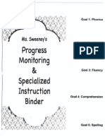 Specialized Instruction and Progress Monitoring Binder