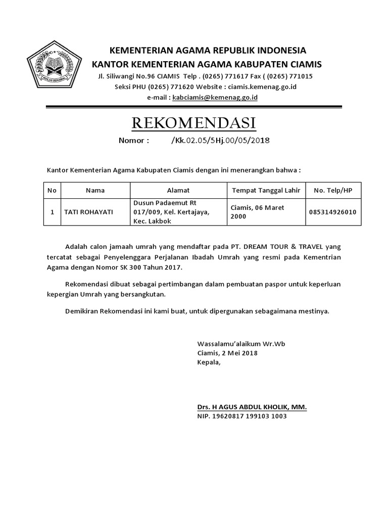 Rekomendasi Haji