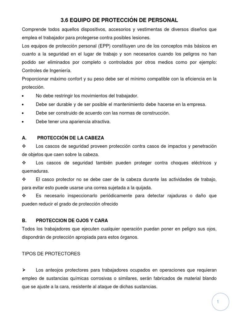 Equipos de Protección Personal en el Trabajo | PDF | Guante | Contaminación