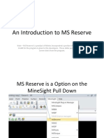 An Introduction To MS Reserve