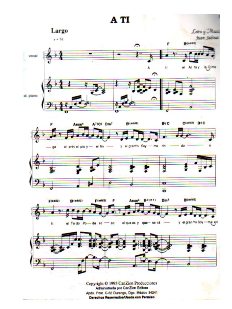 Partitura A Ti Marcos Witt Pdf