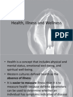 Health, Illness and Wellness