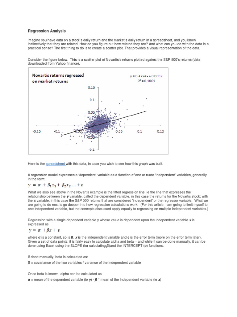 Regression Analysis PDF Errors And Residuals Standard Error