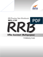 20 Practice Sets Workbook For IBPS-CWE RRB Office Assistant (Multipurpose) Preliminary Exam