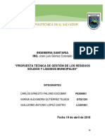 Informe Tecnico de Relleno Sanitario Del Municipio de Teotepeque