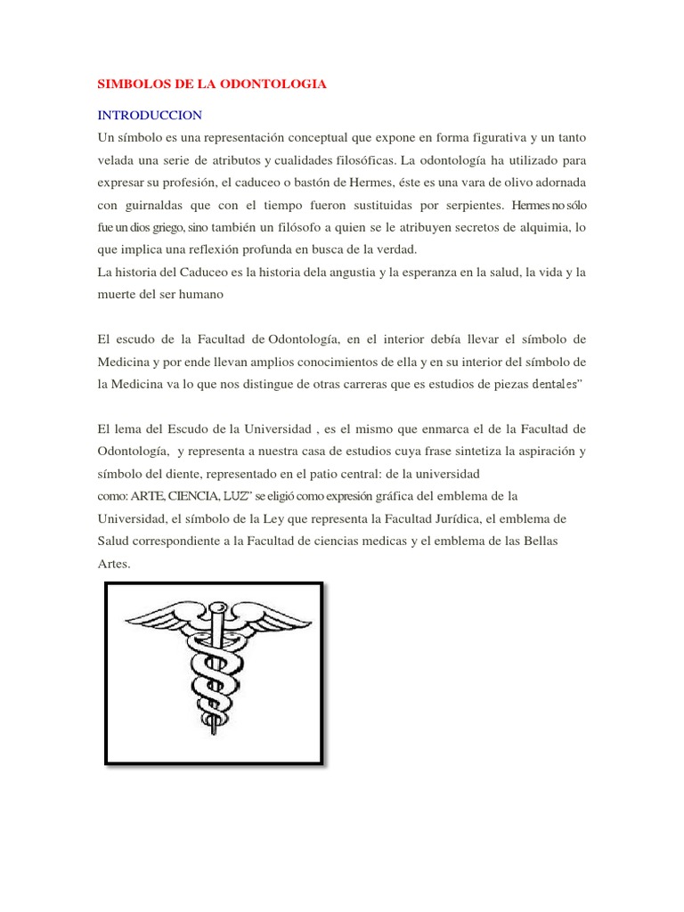 Simbolos de La Odontologia | PDF | Medicina