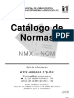 Catálogo de Normas NMX