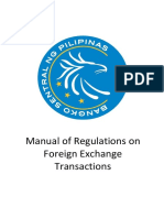 Manual of Regulations on Foreign Exchange Transactions
