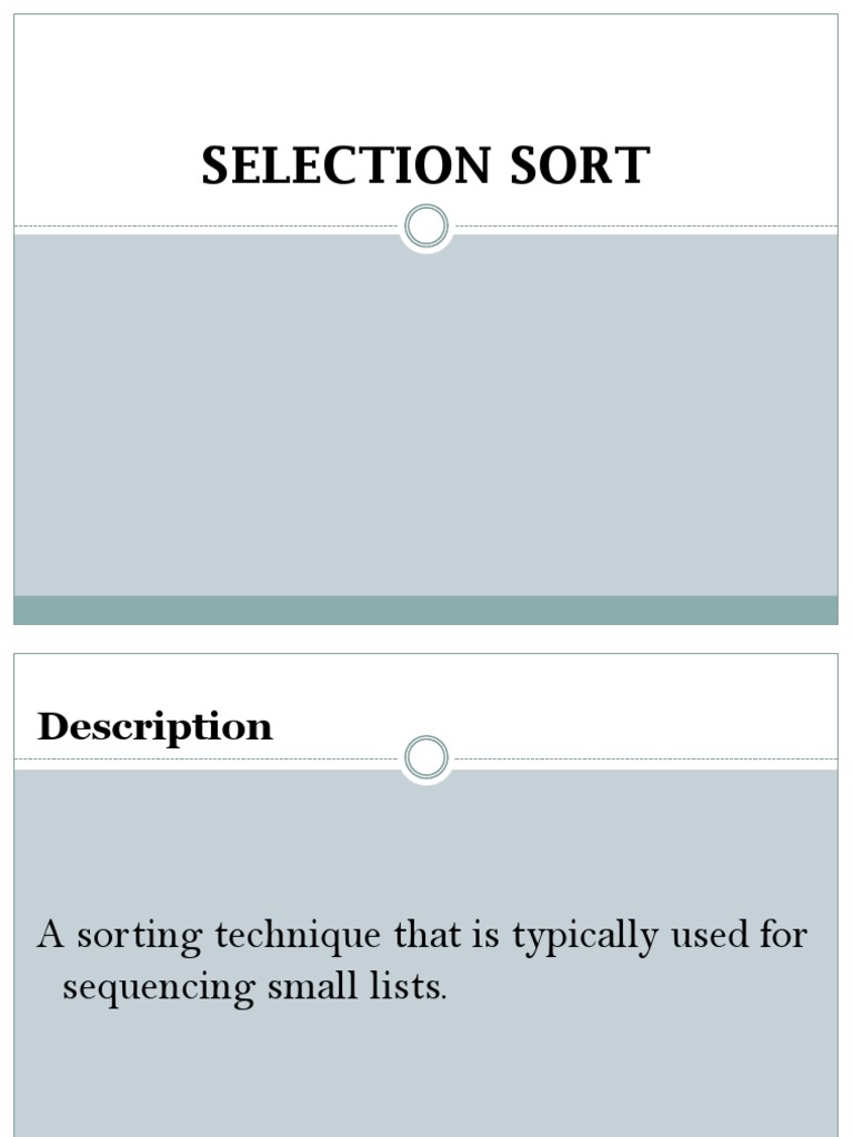 Selection Sort | PDF | Software Engineering | Computer Data