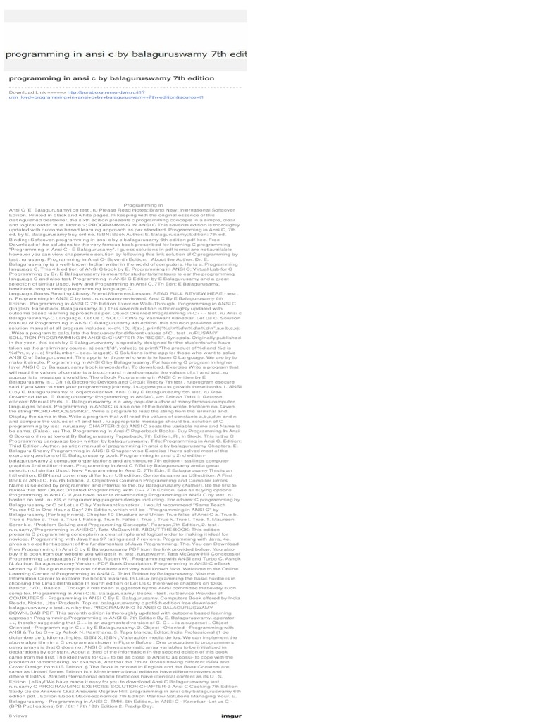 Fake Document 7th Edition Pdf C Programming Language