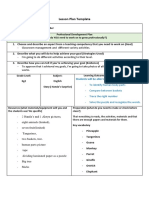 lesson plan template - story 