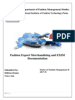 Fashion Export Merchandising and EXIM Documentation: Department of Fashion Management Studies