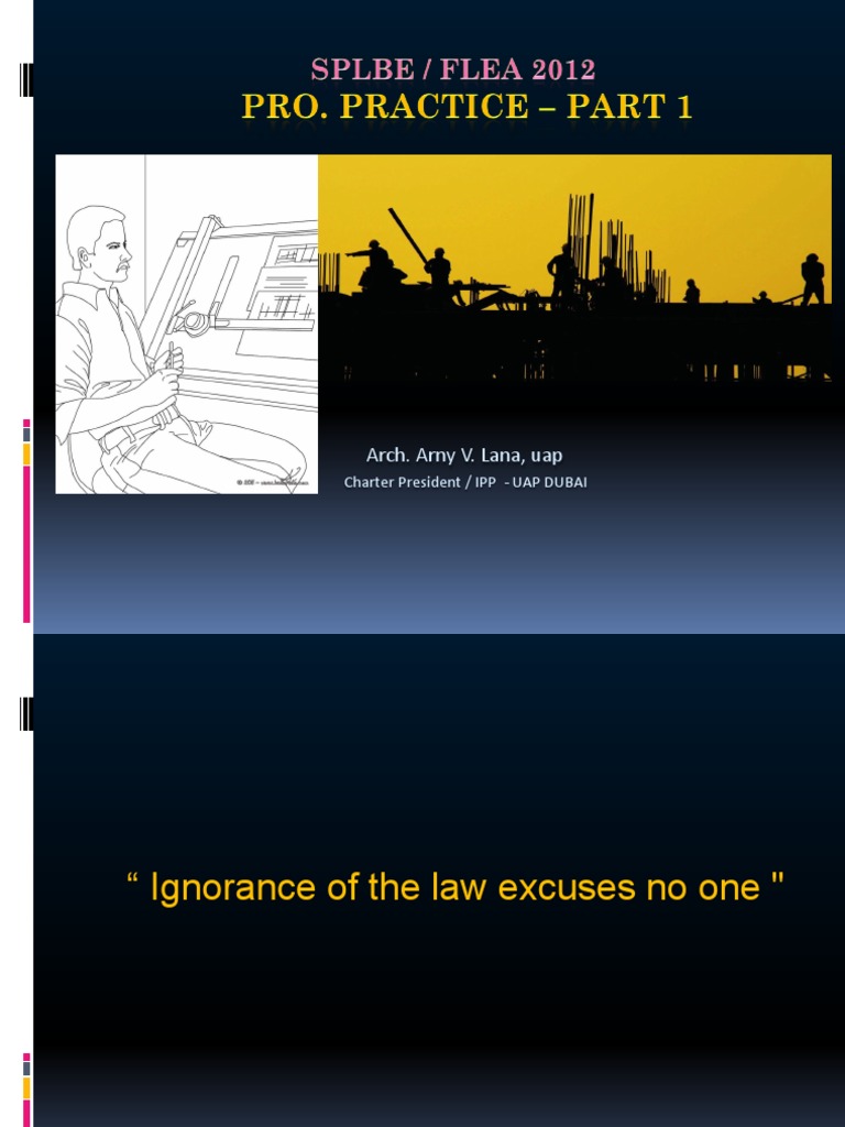 Professional Practice 01 Laws Affecting Architecture Pdf