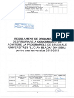 ULBS Regulamentul de Organizare Și Desfășurare a Concursului de Admitere La Programele de Studii Ale Universității Lucian Blaga Din Sibiu Pentru Anul Univ