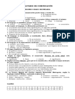 Balotario Abril Comunic Segundo y Cuarto 2018