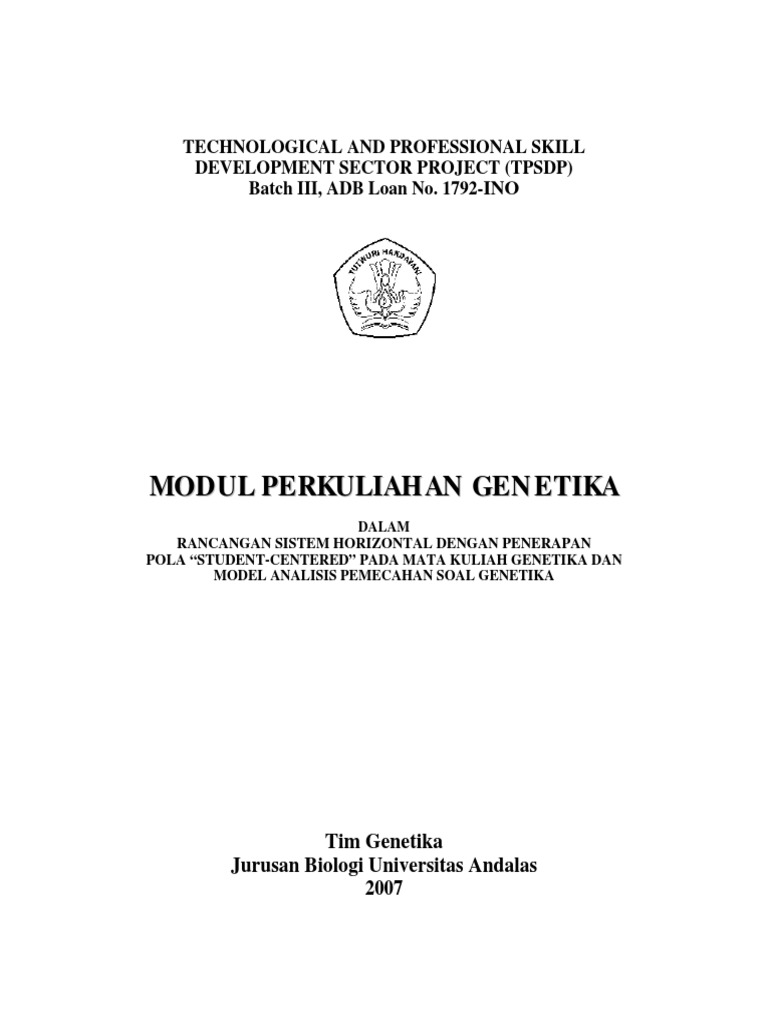 225428942 Modul Kuliah Genetika Pdf