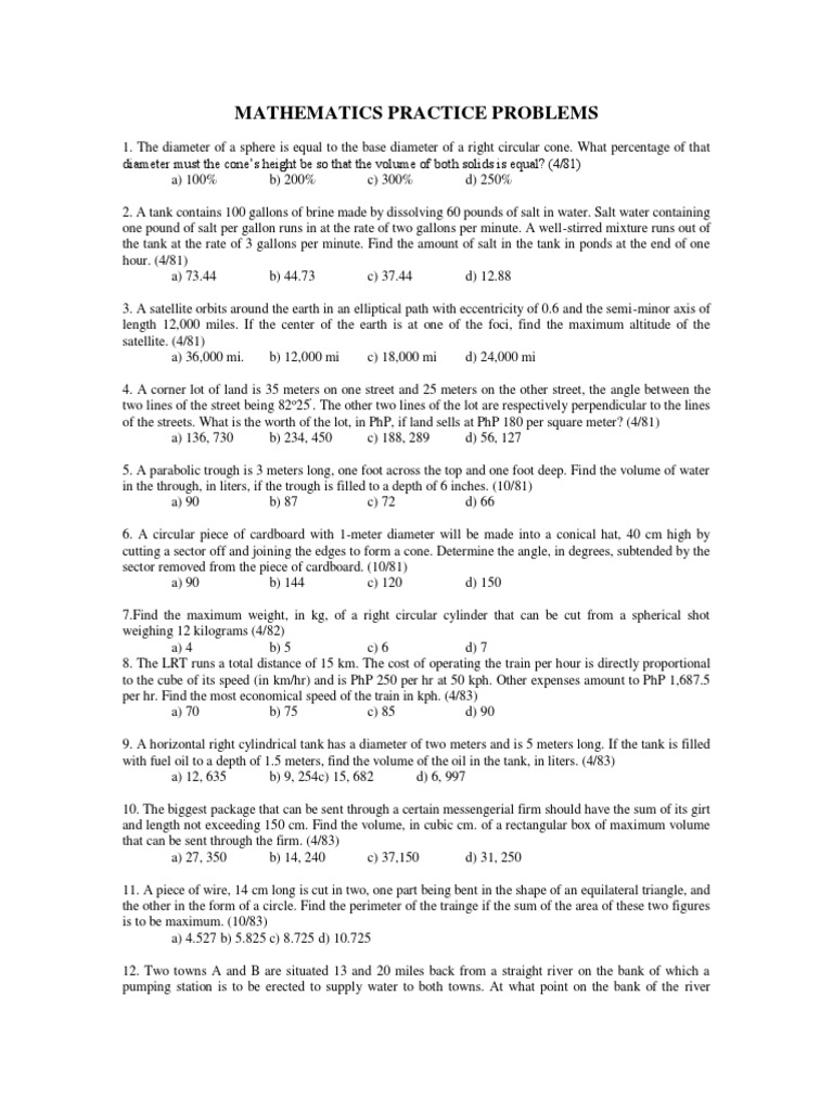 Plumbing Mathematics Trigonometric Functions Volume