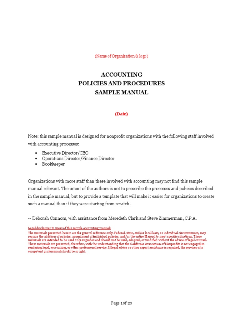 Accounting Protocol Manual Template Bookkeeping Cheque