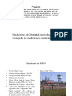 Mediciones de Material Particulado MP10 Campaña de Mediciones Continuas de CO