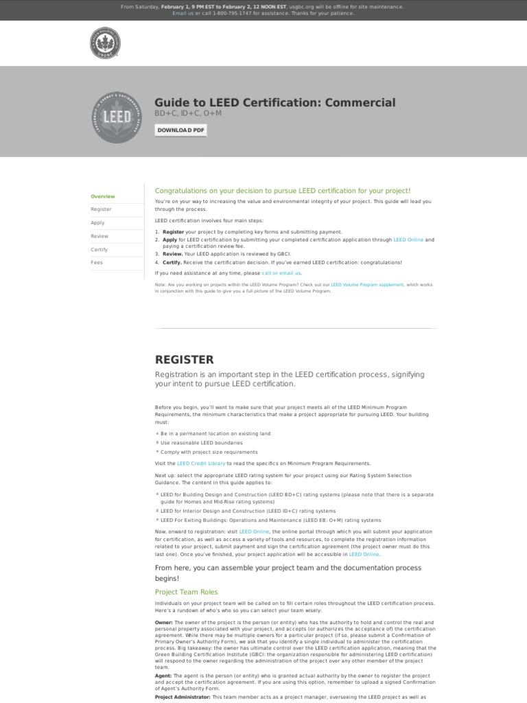 Guide To LEED Certification | PDF | Leadership In Energy And ...