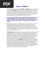 Download Types of Rubrics by anon-168656 SN3788130 doc pdf