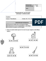 Prueba de Las Vocales