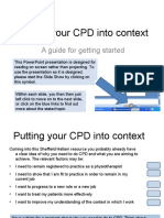 Getting started with CPD: Put your development into context