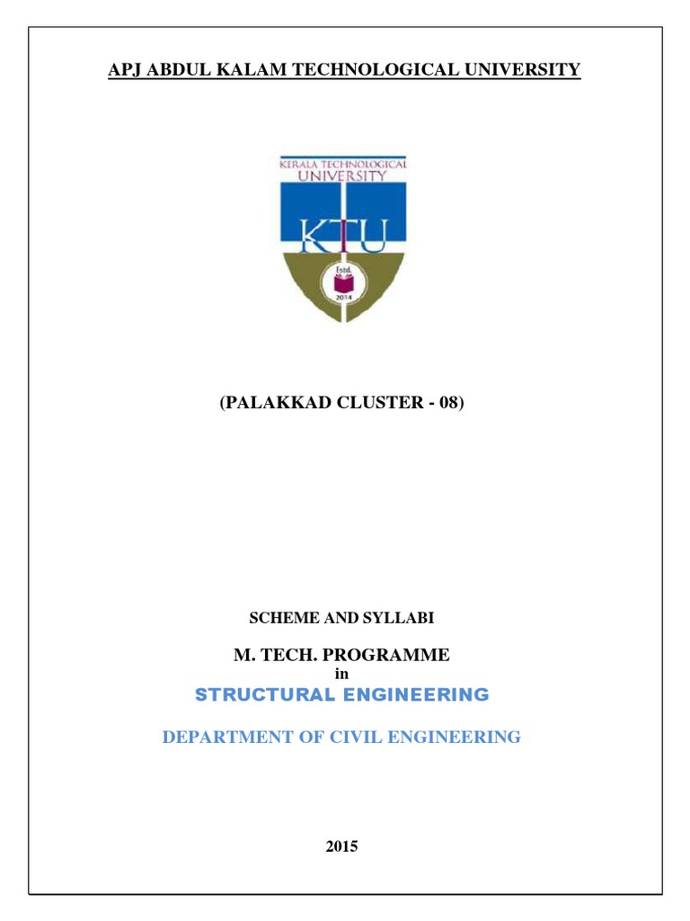 Apj Abdul Kalam Technological University: Department of Civil ...