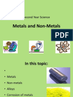 Metals and Non-Metals: Second Year Science