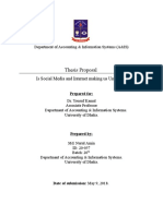 Dhaka University Thesis Proposal on Effects of Social Media