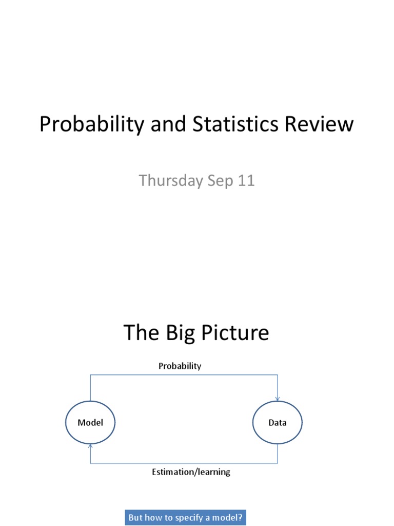 Probability and Statistics Review | PDF | Estimation Theory ...