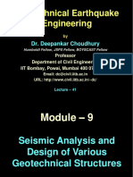 Geotechnical Earthquake Engineering: Dr. Deepankar Choudhury