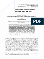 Assymetric Volatility Transmission in International Stock Markets