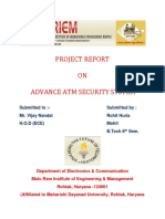 Project Report ON Advance Atm Security System