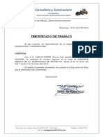 Certificado de Trabajo M&R PDF