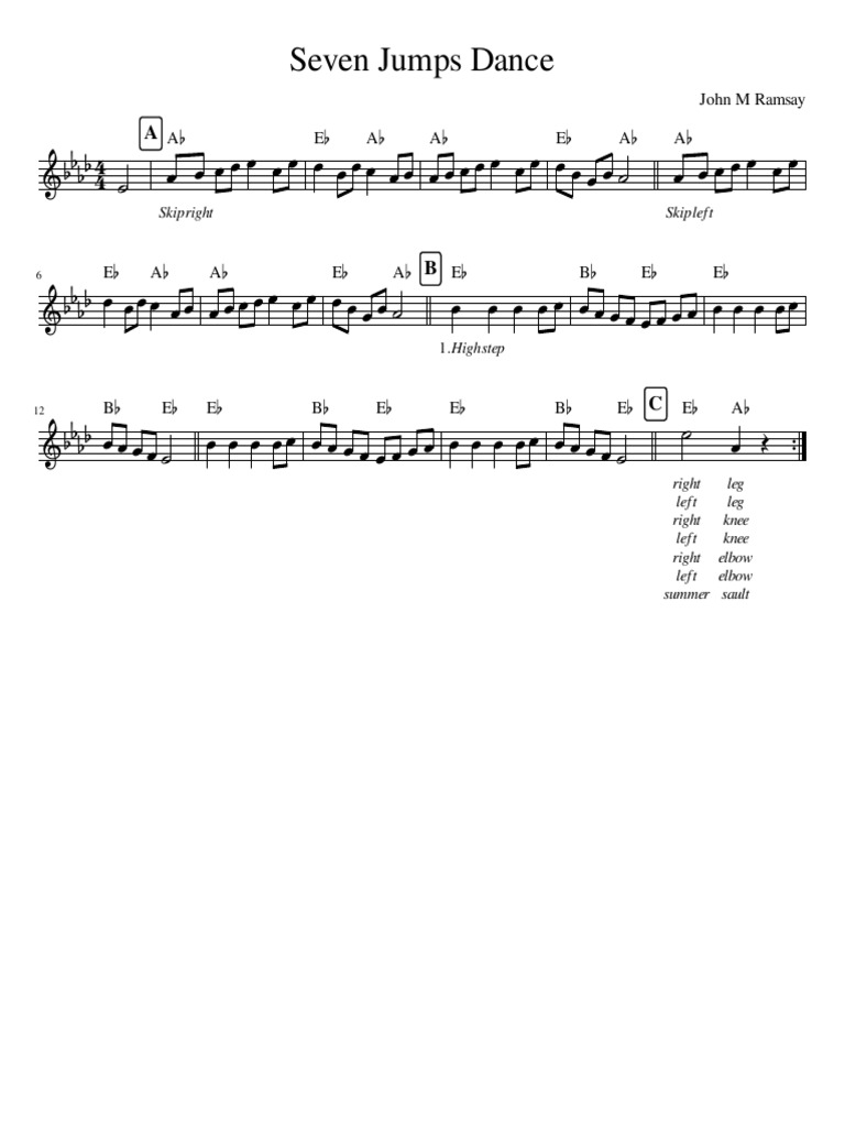 Seven Jumps Dance John M Ramsay A E A A E A A Pdf