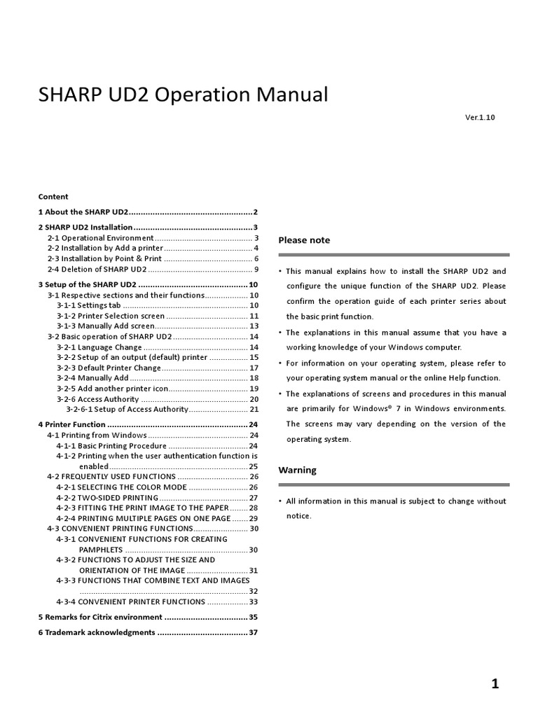 Universal Print Driver PDF | PDF | Installation (Computer Programs ...