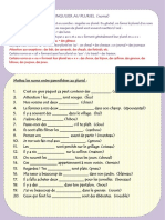 Singulier Ou Pluriel Exercice Grammatical Feuille Dexercices Fiche Peda - 85281