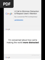 A Call to Minimize Distraction & Respect Users' Attention by Tristan Harris