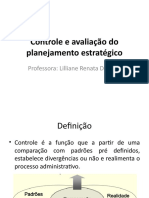 Controle e avaliação do planejamento estratégico